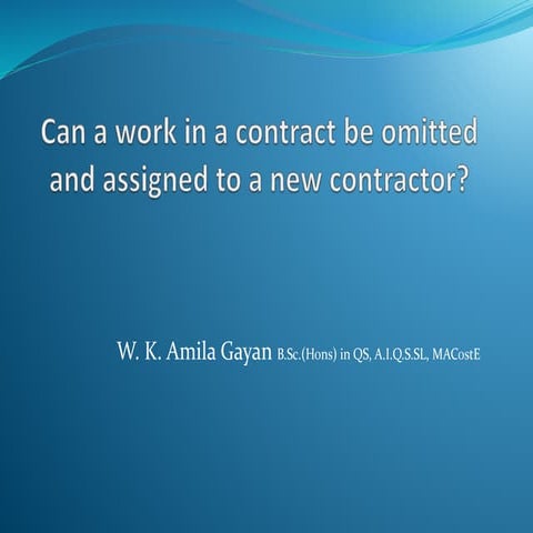 Can a work in a contract be omitted