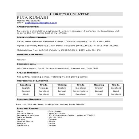CURRICULUM VITAE