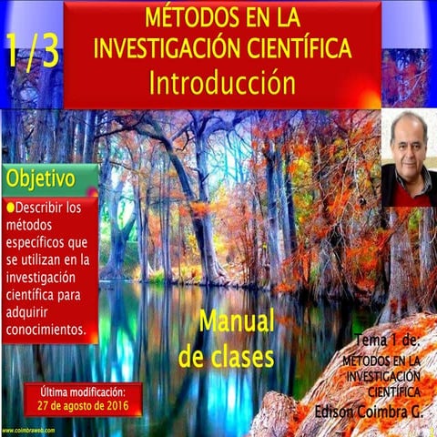 1de3.Metodos en la investigación cientíica. Introducción