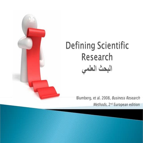 1- defining scientific research ( Dr. Abdullah Al-Beraidi - Dr. Ibrahim Altho...