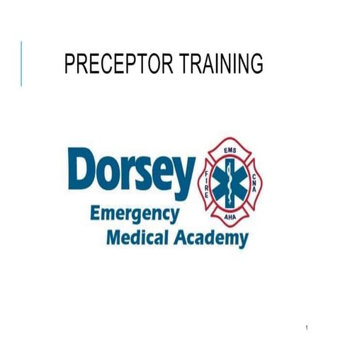1 dema preceptor educational training | PPTX