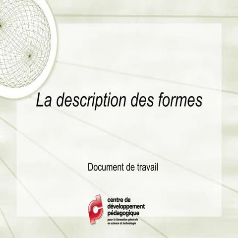 Description formes CDP | PPTX
