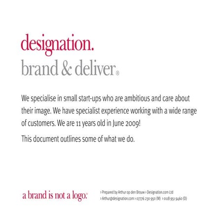 1 Designation Brand  Deliver Duplexprint