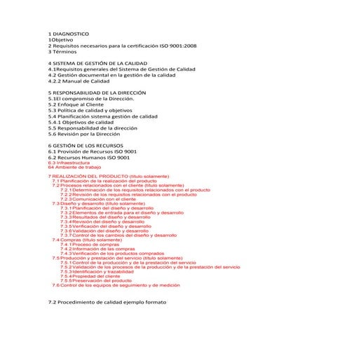 Procesos tipicos de la gestion de calidad | PPT