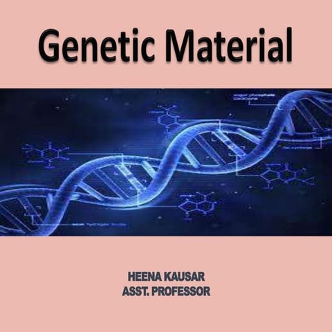 DNA as genetic material heena