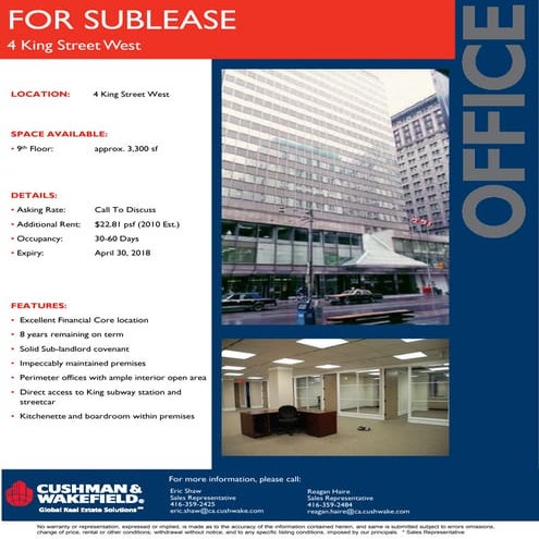 1 downtown fc aug 2010 Toronto Commercial Real Estate