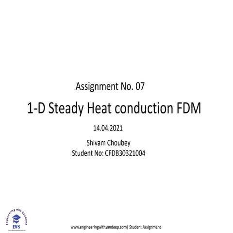 1-D Steady Heat conduction FDM