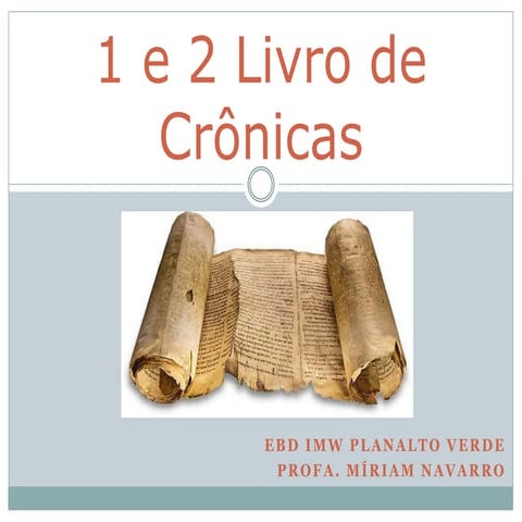 1 e 2 livro das Crônicas