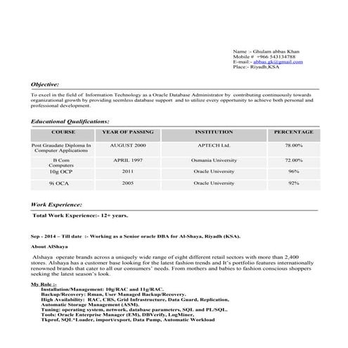 Ghulam_DBA_CV