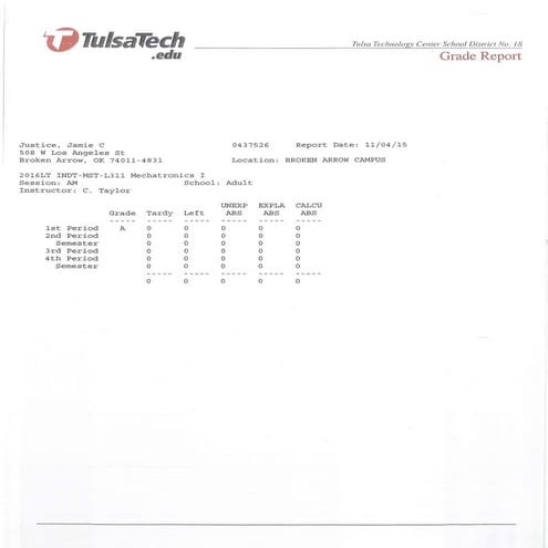 Mechatronics Grade Report-1
