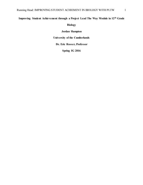 MA in Teaching Research Proposal