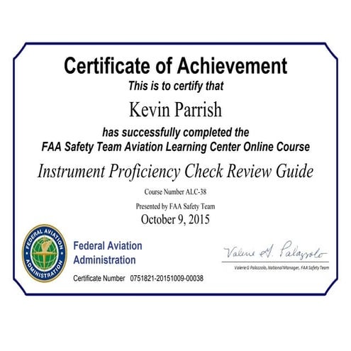 Instrument Proficiency Check Review Guide