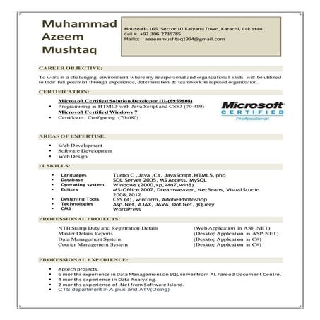 cv format | DOCX