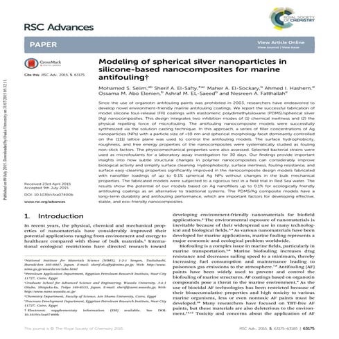 modeling of spherical silver