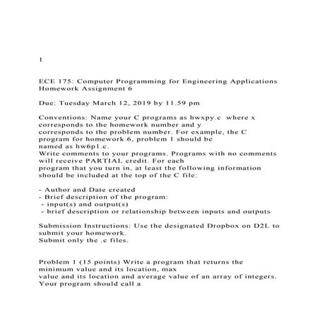 1 ECE 175 Computer Programming for Engineering Applica.docx