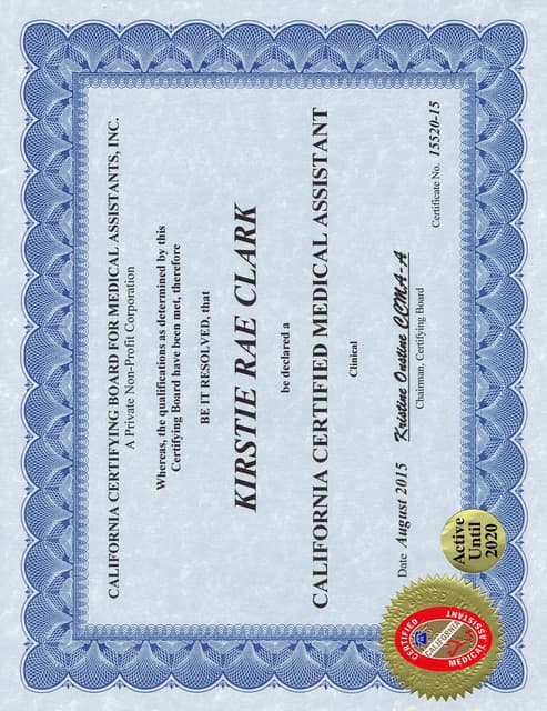 MA Certification PDF MA Certification PDF