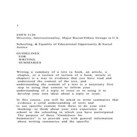 1  EDFN 3130 Diversity, Intersectionality, Major Racia.docx