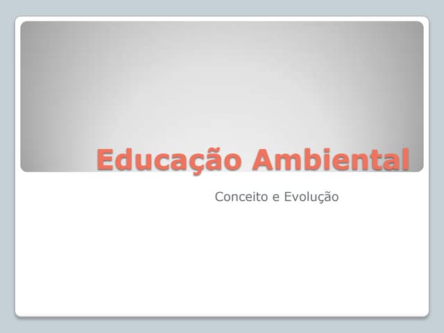 1 educação ambiental