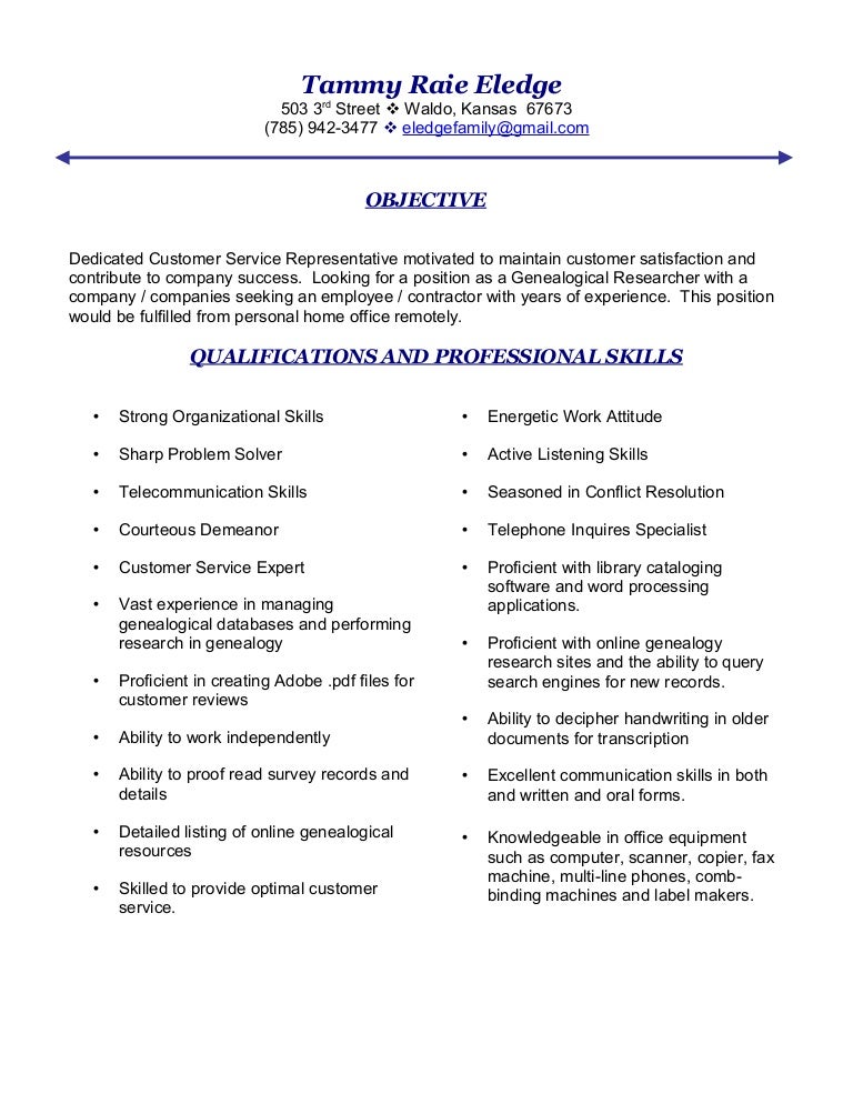 Tammys Genealogy Resume Final Tammys Genealogy Resume Final