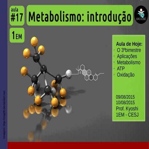 1EM #17 Metabolismo: introducao | PDF