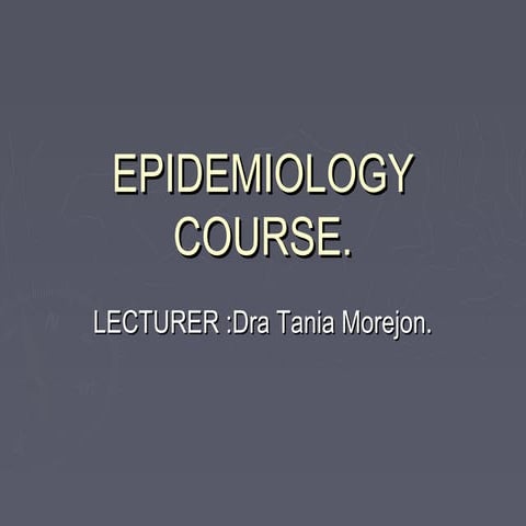 1 epidemiology course