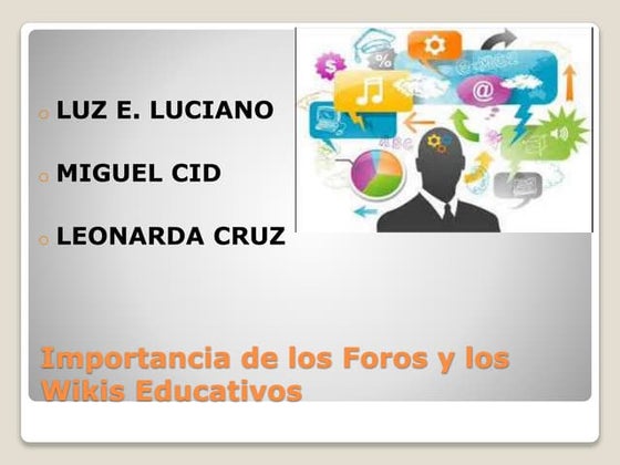 1er. expocision los foros y los wikis