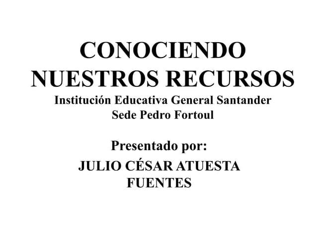 1 era jornada   recursos