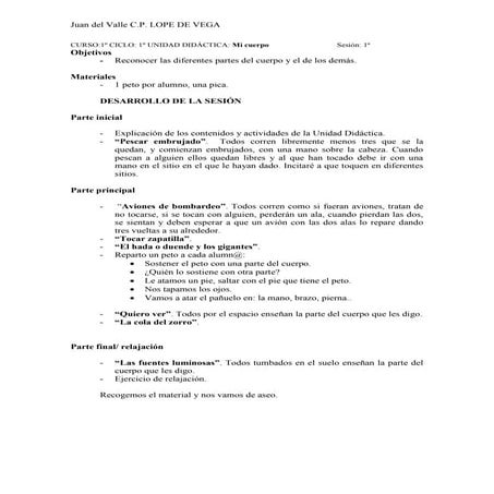 1 er ciclo mi cuerpo