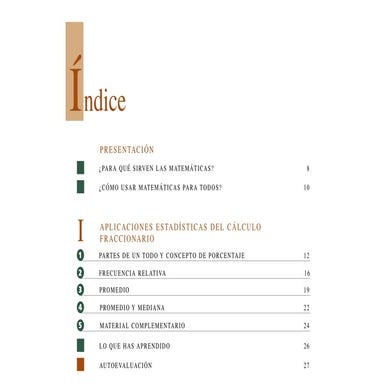 Libro Matemáticas para Todos 1ero Indice | PDF
