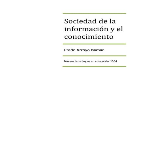 Sociedad de la información y del conocimiento