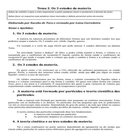 1ºeso. t.2. Os 3 estados da materia