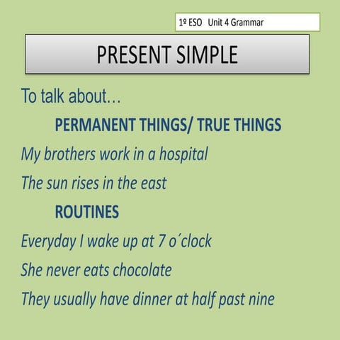 1º eso unit 4 completo