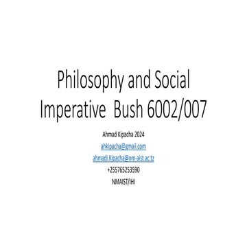 Ethics or  Moral Philosophy in science and technology