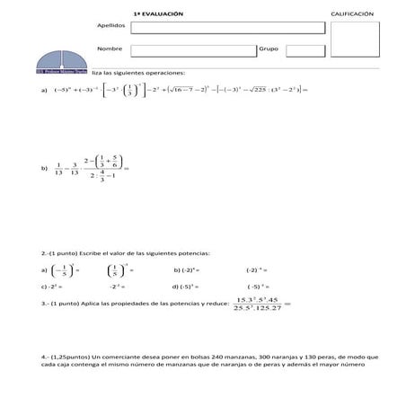 1ª evaluación2eso2015