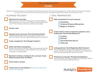 Event planning checklist | PDF