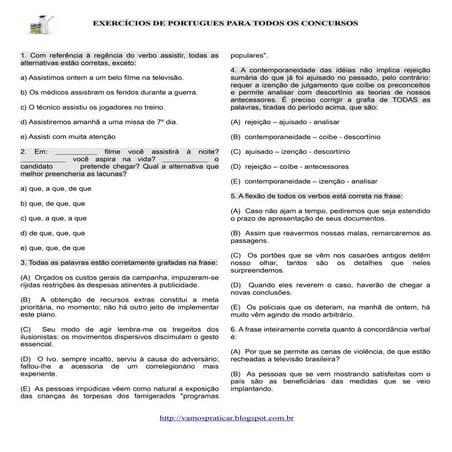 100  exercícios de português para concursos