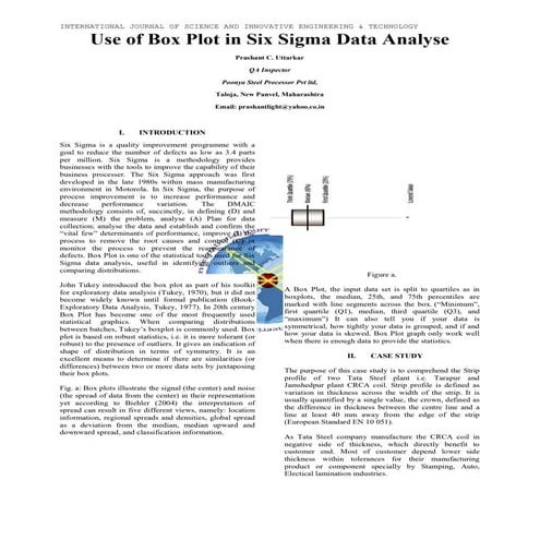 Use of Box Plot in Six Sigma Data Analyse