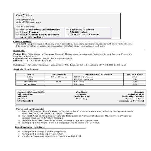 vipin resume1