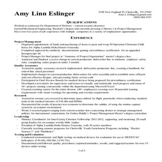 Amy Eslinger - Engineer Resume 2015
