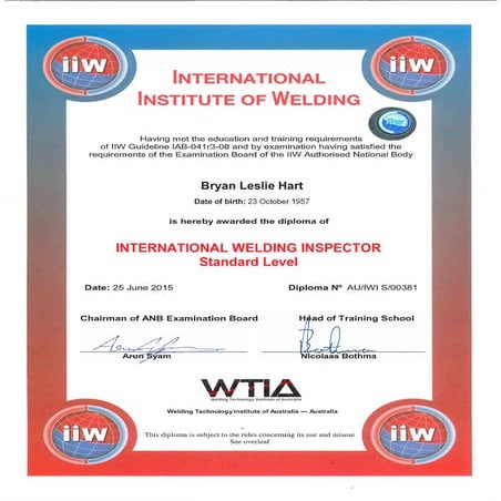 Hart Bryan - IWI S Diploma | PDF