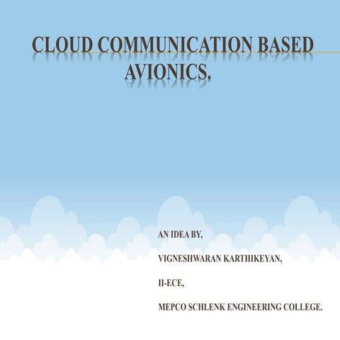 Cloud based avionics