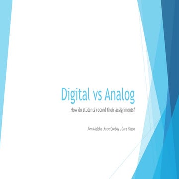 Digital vs Analog