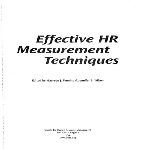 Job Analysis and Selection- Validity and Reliability Ch 3 - Effective HR Meas...