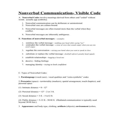 1fa1e nonverbal communication visible code