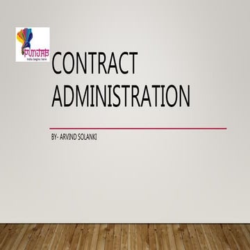 CONTRACT ADMINISTRATION- Presentation dated 22.11.16
