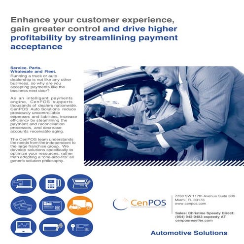 3D Merchant CENPOS AUTO DEALER TECH