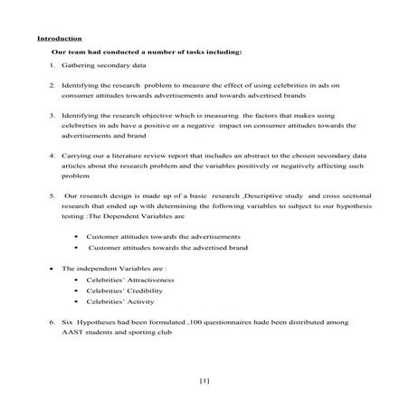 CELEBRITY Endorsement advanced word report