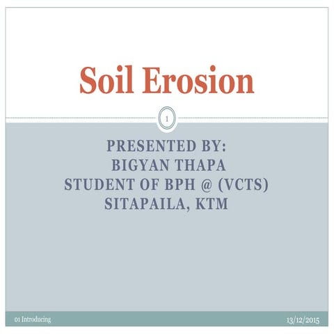 Soil Erosion | PPTX