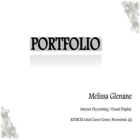 Melissa Glenane Portfolio