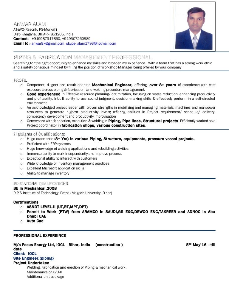 cv piping engineer updated cv piping engineer